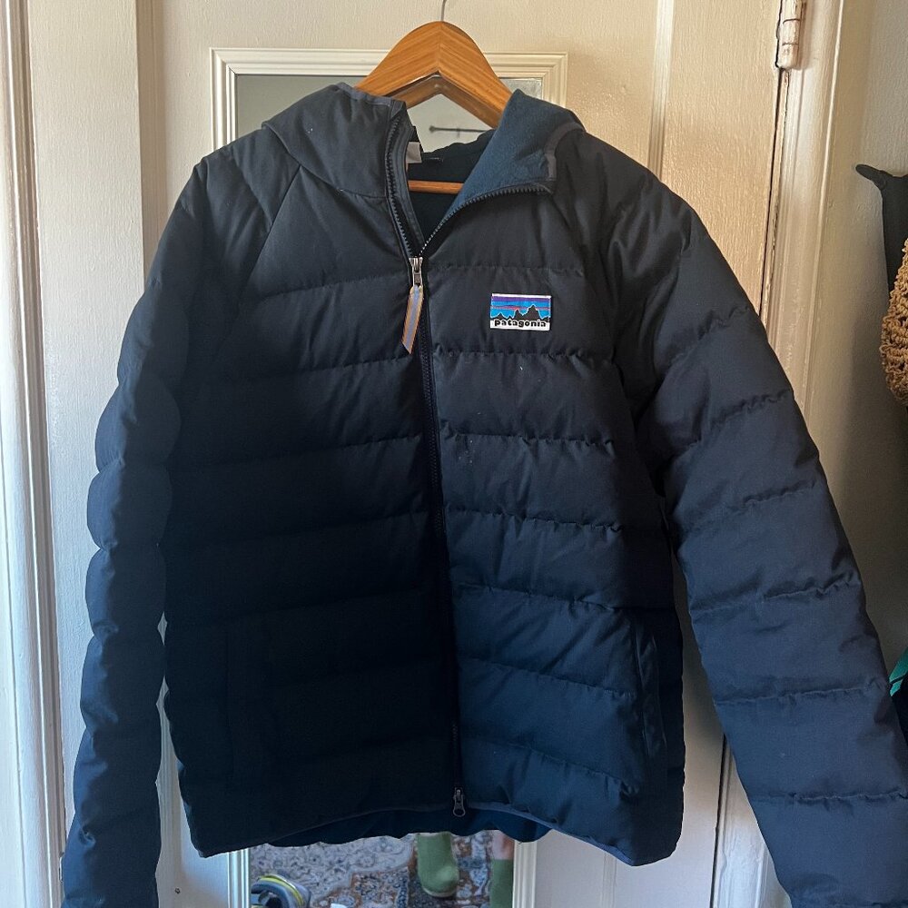 Patagonia Blue Cotton Down Jacket (M's M, W's L)